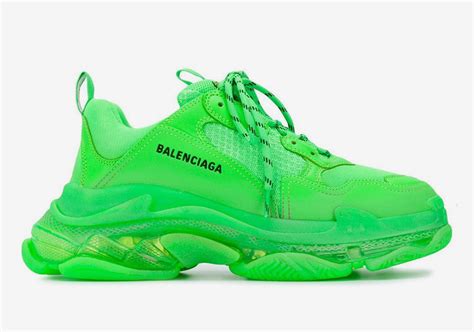 lime green balenciaga triple s